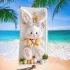 New Easter Beach Towel Festive Party Arrangement Outdoor Beach Towel Microfiber Rabbit