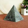Alloy Egyptian Pyramids Figurine Savings Can Durable Multi-purpose Pyramid Statue Piggy Money Bank Electroplate Retro
