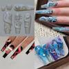 Bunny Strawberry Ocean Octopus 3D Silicone Mold Diy Nail Art Decor Cartoon Rabbit Flower Transparent Mold Manicure Design Tool