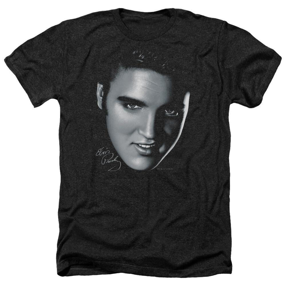 T-ShirtELVIS PRESLEY BIG FACE Licensed Adult Men s Heather Band Tee Shirt SM-3XL S