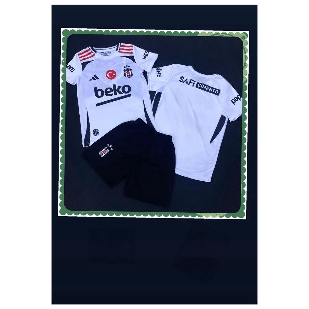Beikta- No Name Alb 2024/2025 Set de 4 tricouri de fotbal pentru copii, sezon nou