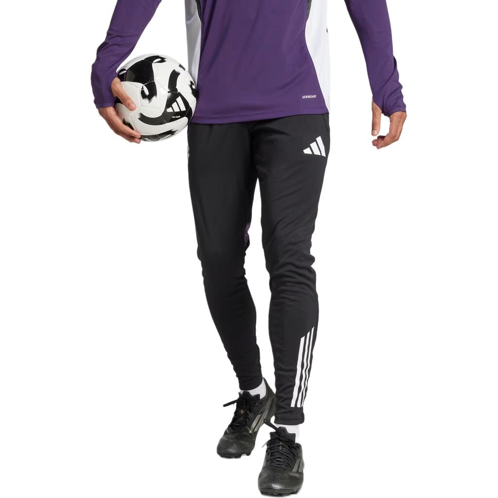 Adidas Striped Slim Fit Soccer Pants Men Bottoms Black JP3118