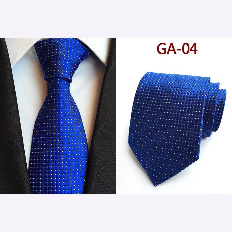 Men Silk Plaid Wedding Cravate Pour Jacquard Woven Necktie