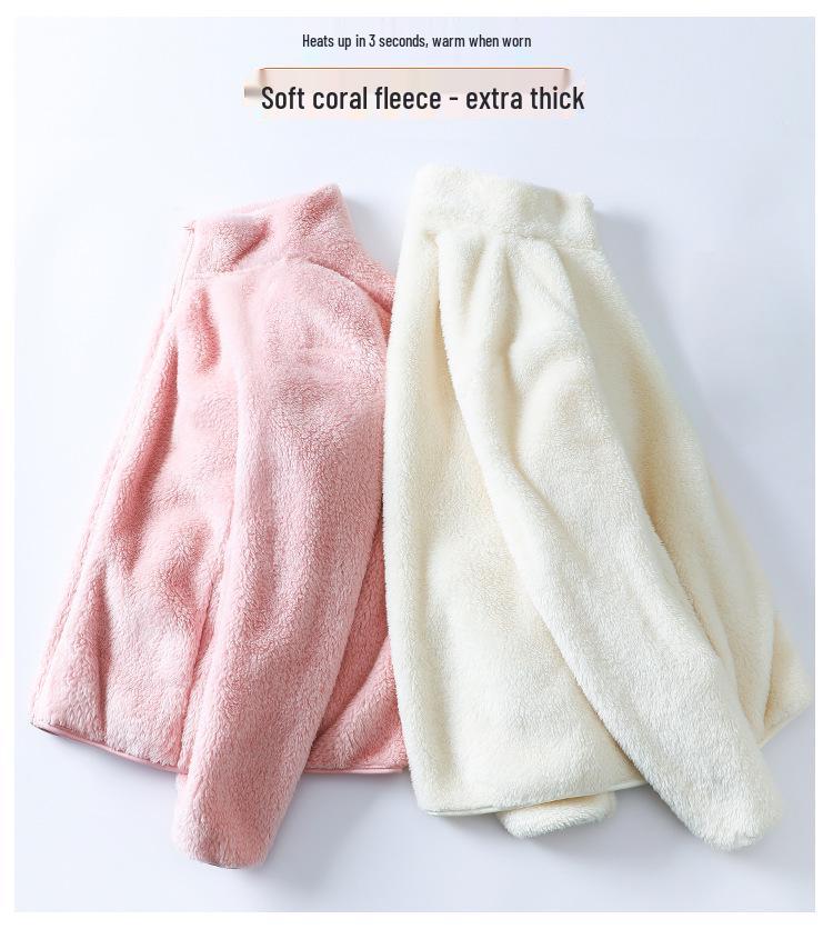 7-Color Double-Sided Coral Fleece High-Collar Hoodie for Women – Thickened for Autumn/Winter 2025