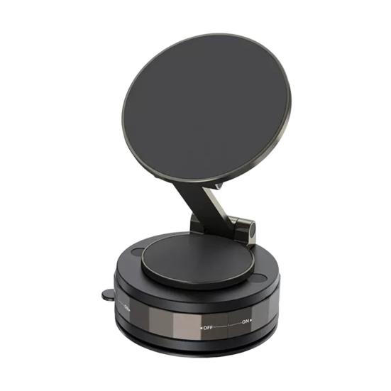 Magnetic Car Phone Holder for MagSafe Vacuum Suction Phone Mount 360 Degrees Rotatable Foldable Bracket for All Smartphones