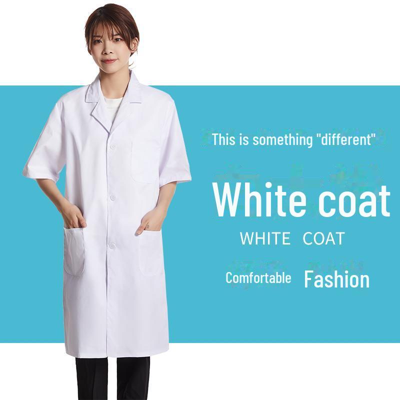 Palton alb gros: Halat unisex cu mânecă lungă pentru laborator/medic/alimentație/protecția muncii