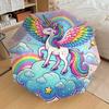 1pc Rainbow Unicorn Fantasy Sky Umbrella with Plastic Handle,Suitable for All Seasons Home Travel Outdoor UmbrellaDD1527