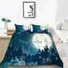 Christmas Gift Quilt Cover Pillowcase Two Or Three Piece Set 3D Digital Printing Polyester