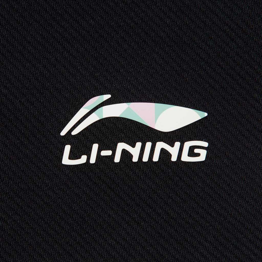 Li Ning Seria Stylu Życia Sportowego Nadruk z Logo Dzianinowe Codzienne Szorty Męskie Szorty Czarne AKSV895-2