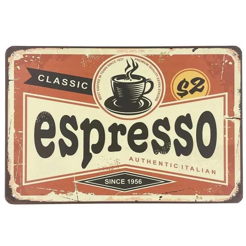 Vintage Metal Tin Logo Wall Decoration Vintage Coffee Art Poster Kitchen Bar Club Coffee Shop Board Room Decoration