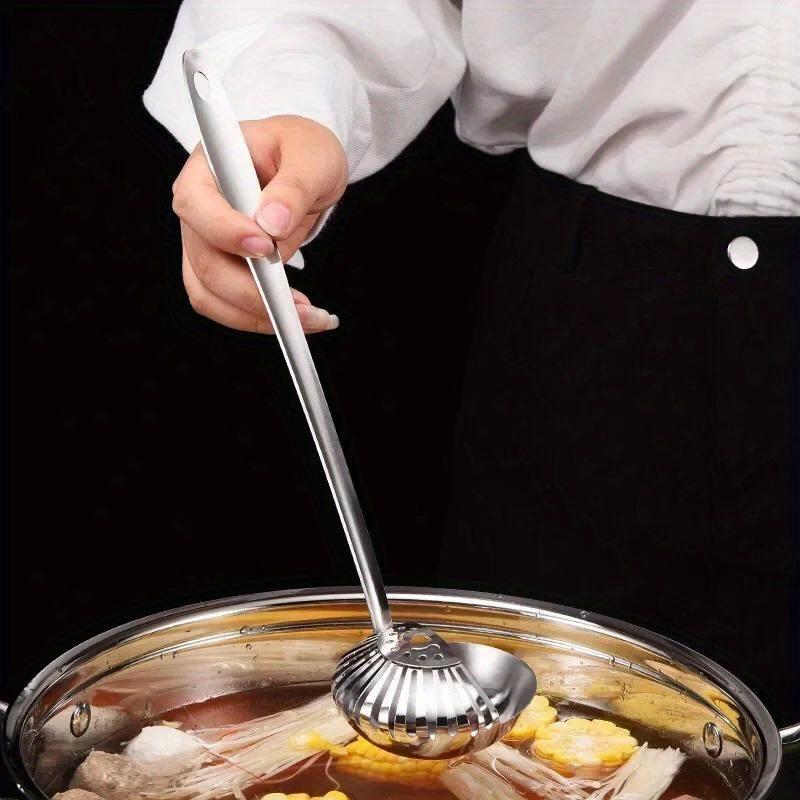 Edelstahl Sieb Suppenlöffel Langer Griff Hot Pot Löffel Kochfilter Netz Geschirr Hot Pot Löffel Fischlöffel