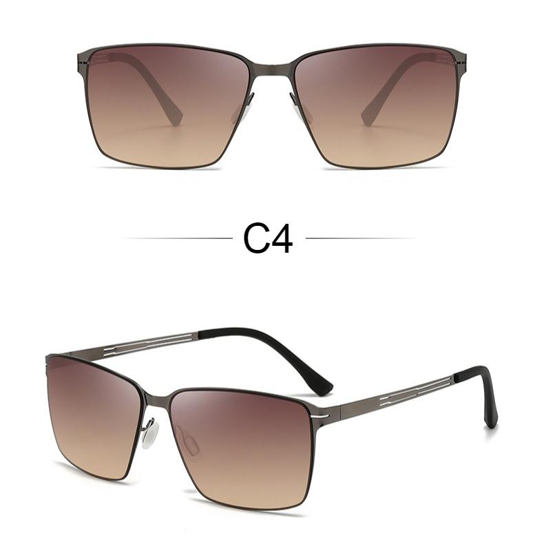 Men's Sunglasses, Metal Square Sunglasses, UV-proof Driving Fishing Sunglasses.
