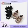 Toddler Winter Soft Sole Princess Shoes - Velvet Lined Cotton Walker Shoes for Children, Babies
