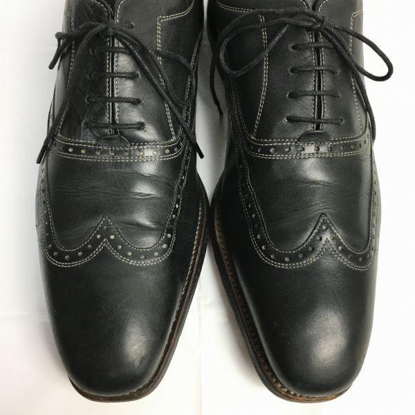 J.BRIGGS Full Brogue Wingtip Businessschuhe Größe 9 27.0 Schwarz Goodyear rahmengenäht(GEBRAUCHT)
