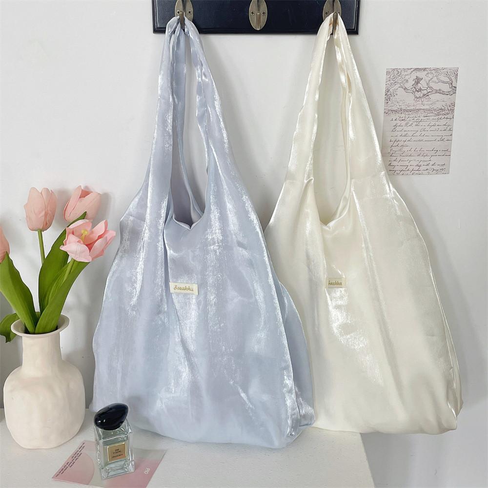 Street Style Tote Bag With Polyester Fabric Large Capacity For Daily Use