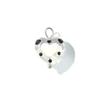 2 Pcs Resin Heart Valentine's Day Charms Enamel Hearts Dot 304 Stainless Steel Pendants Pendants For DIY Necklace 17mm x 12mm