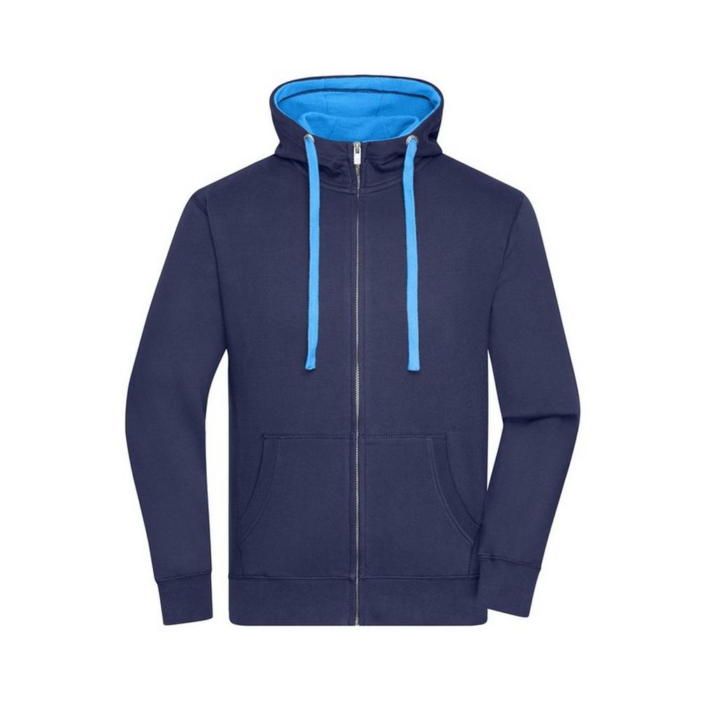 James and Nicholson Mens Lifestyle Full Zip Hoodie