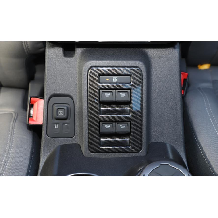 Window Switch Button Panel Cover Trim Bezels For Ford Bronco + Carbon Fiber