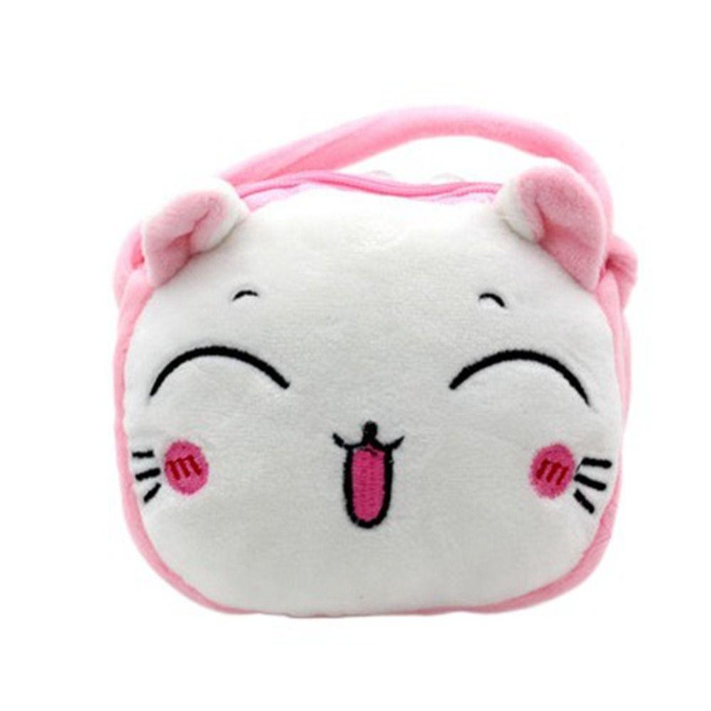 

Кошелек через плечо с плюшевым кроликом, мультяшный детский мультяшный мессенджер, детские подарки pink cat