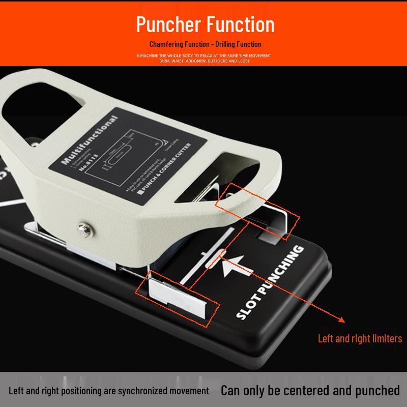Double-Use PVC ID Card Puncher with Chamfer Pliers