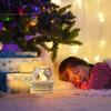 Mozalida Music Box Perfect As a Birthday Christmas Snow Globe Day Moon or for Features Ambient Bedside LED USB Projection Stylish Wooden Handmade