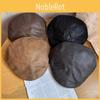 Suede Beret Retro With Solid Color Design Suitable For Teens Matching Daily