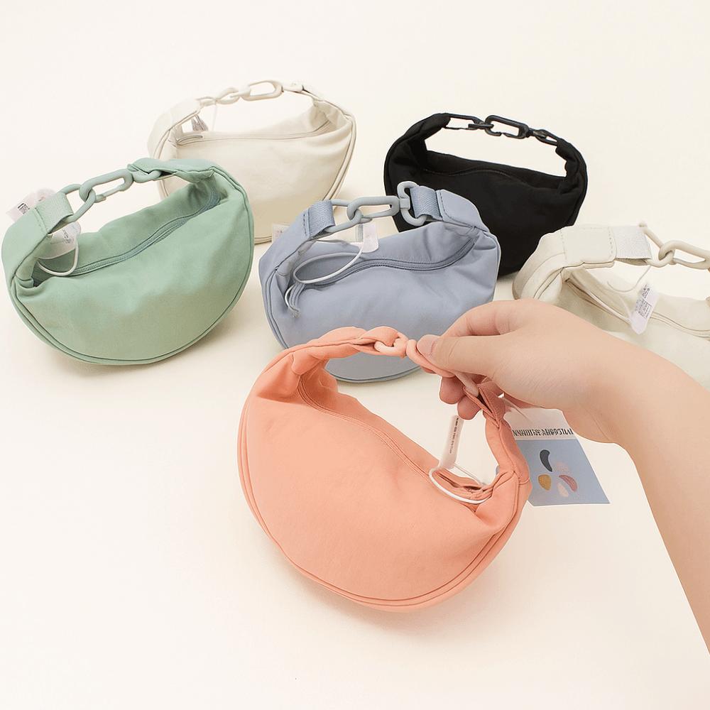 Lightweight Nylon Crossbody Bag Handbag Oxford Cloth Shoulder Bag Cute Mini Dumpling Bag Women