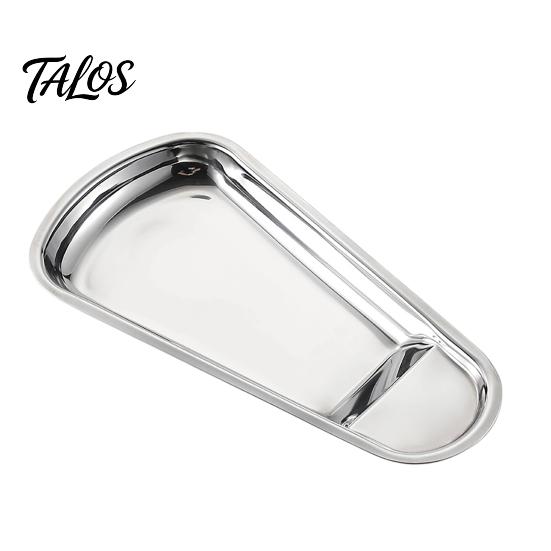Modern Buffet Utensil Tray Stainless Steel Tray, Serving Spoon Holder with Food Tongs Non Stick Rest Rack, Plate for Bread Cake, Kitchen Counter