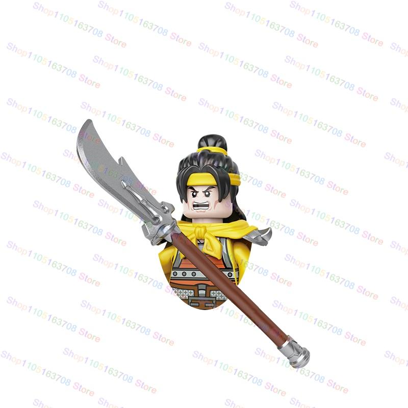 Anime Cartoon Three Kingdoms Cao Cao Sun Quan Liu Bei Characters Building Blocks Accessories Toys Children's Christmas Gift