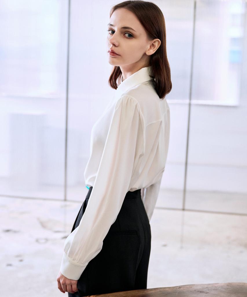 Rank 5 [Mudy] Big Collar Blouse [] Big Collar BlouseWhite