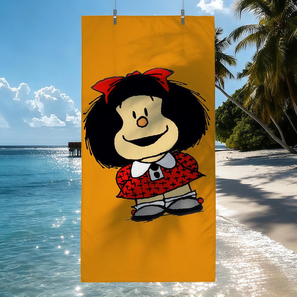 Cartoon Mafalda Towel Quick Drying Beach Towels Are Suitable For Swimming Pools Camping Yoga And The Gym