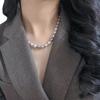 Vintage High-Gloss High-Quality Artificial Imitation Pearl Collarbone Chain Necklace Niche Design Sense