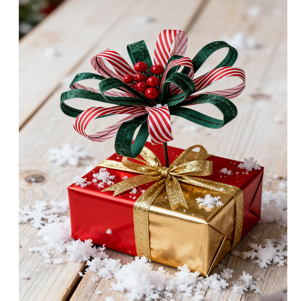 Weihnachtsblumenstoffbänder, Rote Frucht-Blumenarrangements, Hochwertige Leichte Luxusstoff-Weihnachtsdekorationen, Künstliche Blumen