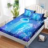 Marine Life Pattern Sheet Three-Piece Digital Printed Sheet Bedding Set Adult Children