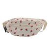 Waist Bag Women Men Corduroy Fanny Pack Strawberries Pocket Fashi Chest Handbag Sports Travel Purse Plaid WaistPack Belly Bags