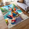 Flannel Rug Goofy Relaxing by Swimming Pool with Tropical Cocktail Summer Cartoon Home Decor Living Room Bathroom Dorm