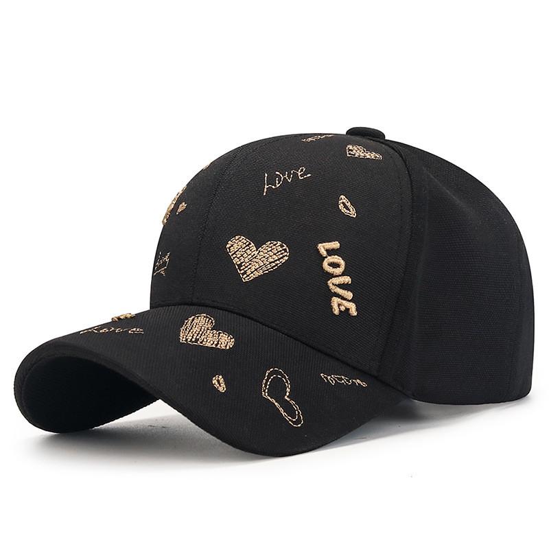 Love Heart Cap For Women With Breathable Polyester Material Sun Protection Casual Summer Hat