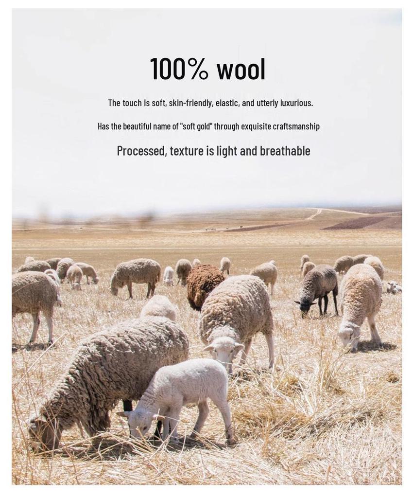 Herren 100% Wolle Rundhals Lockerer Sitz Kaschmir Strickpullover - Große Größen Basisschicht