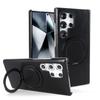 Luxury Genuine Leather Case For Samsung Galaxy S24 Ultra S23 S22 S21FE S20 Note20 S23FE Magnetic Ring Stand Bracket Phone Cases
