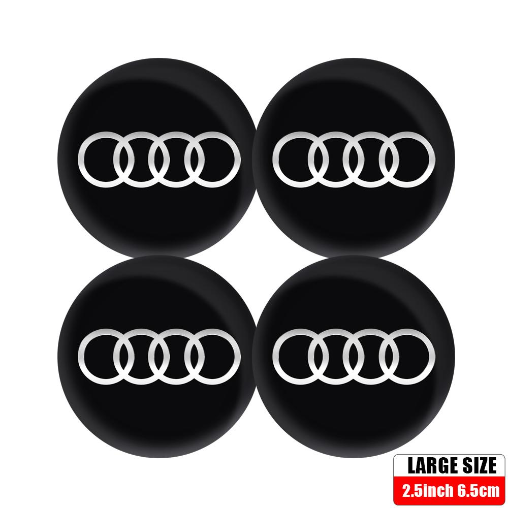 For Audi A4 4Pcs Car Wheel Hub Caps Auto Emblem Tyre Center Covers Accessories For Audi A1 A2 A3 A4 A5 A6 A7 A8 S Quyttro Sline RS Q2 Q3 TT