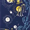 Miyamoto Kenema Tenugui Hand 35 x 50187 Hota-Toori (Fluorescent Light) Towel, Navy, Approx. 90cm,