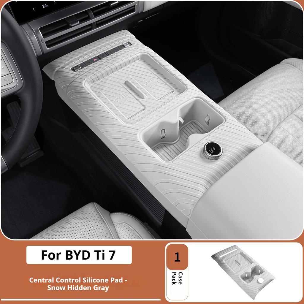 For BYD Ti 7 Leopard 7 Car Silicone Pad for Central Control Gear Shift Multi-functional Scratch-resistant Modify Car Accessories