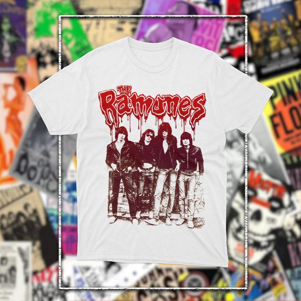 The Ramones Band Punk Rock 50th Anniversary Unisex T Shirt Unisex Cotton Short Sleeve Y2k Oversized Vintage Tee Women Popular Tops
