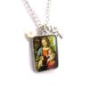 Les Trésors De Lily [J6962] - Virgin Mary 'Religious Icon' Designer Necklace - Virgin and Child - 32x23 Mm