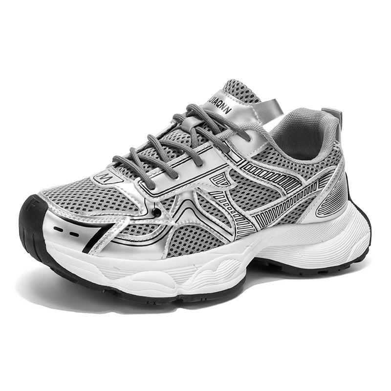 Summer New Mesh Breathable Outdoor Dad Shoes Ins Thick-soled Heightening Sports and Leisure Shoes