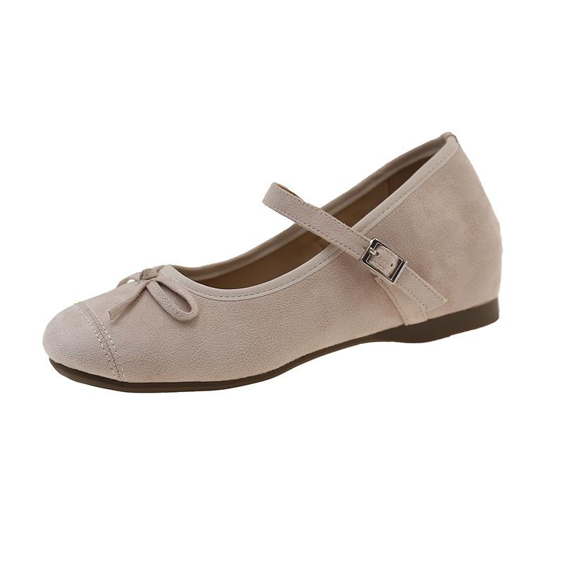 Gentle Matching Skirt Mary Jane Shoes Summer Temperament Elegant Bow Light Mouth Single Shoes