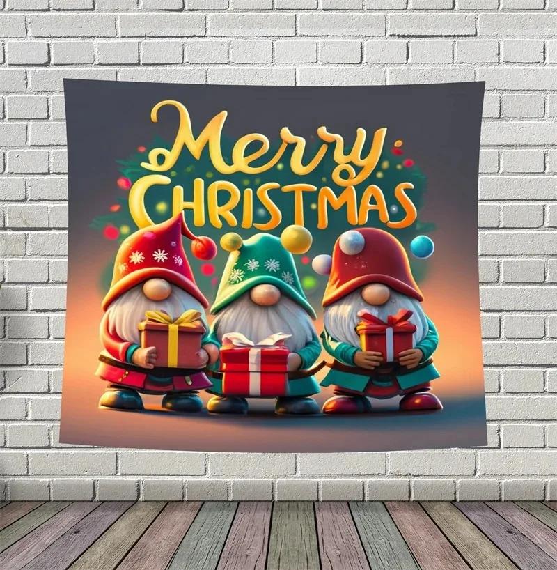 Christmas Cute Cartoon Tapestry Living Room Sofa Home Decoration Christmas Gift
