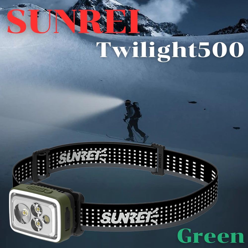 SUNREI TWILIGHT500 Sunray 500 Outdoor Twilight Japanese Instruction Manual Included Headlight, LED, Rechargeable, Lumens, Side-Sensing Sensor, Use,
