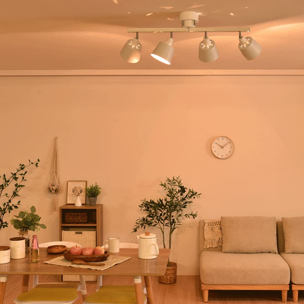 VENTOTA Ceiling 4 LED Ceiling Wood Nordic Living Dining Laios WH Sold Vo415901 Light, Lights, Compatible, Spotlight, E26, Grain, Stylish, Style, Room,