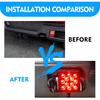 Leechio LED Red Lens Brake Light Trailer Hitch Cover, 2" Receiver Square 15 LED Super Bright Waterproof Taillight Trailer Towing External